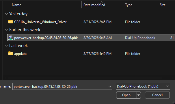 Backup File View