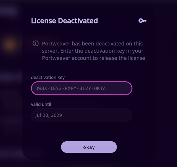 Deactivate Server