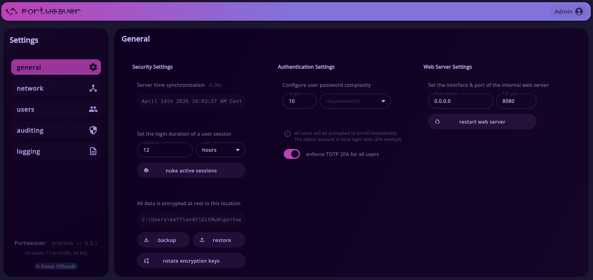 General Settings